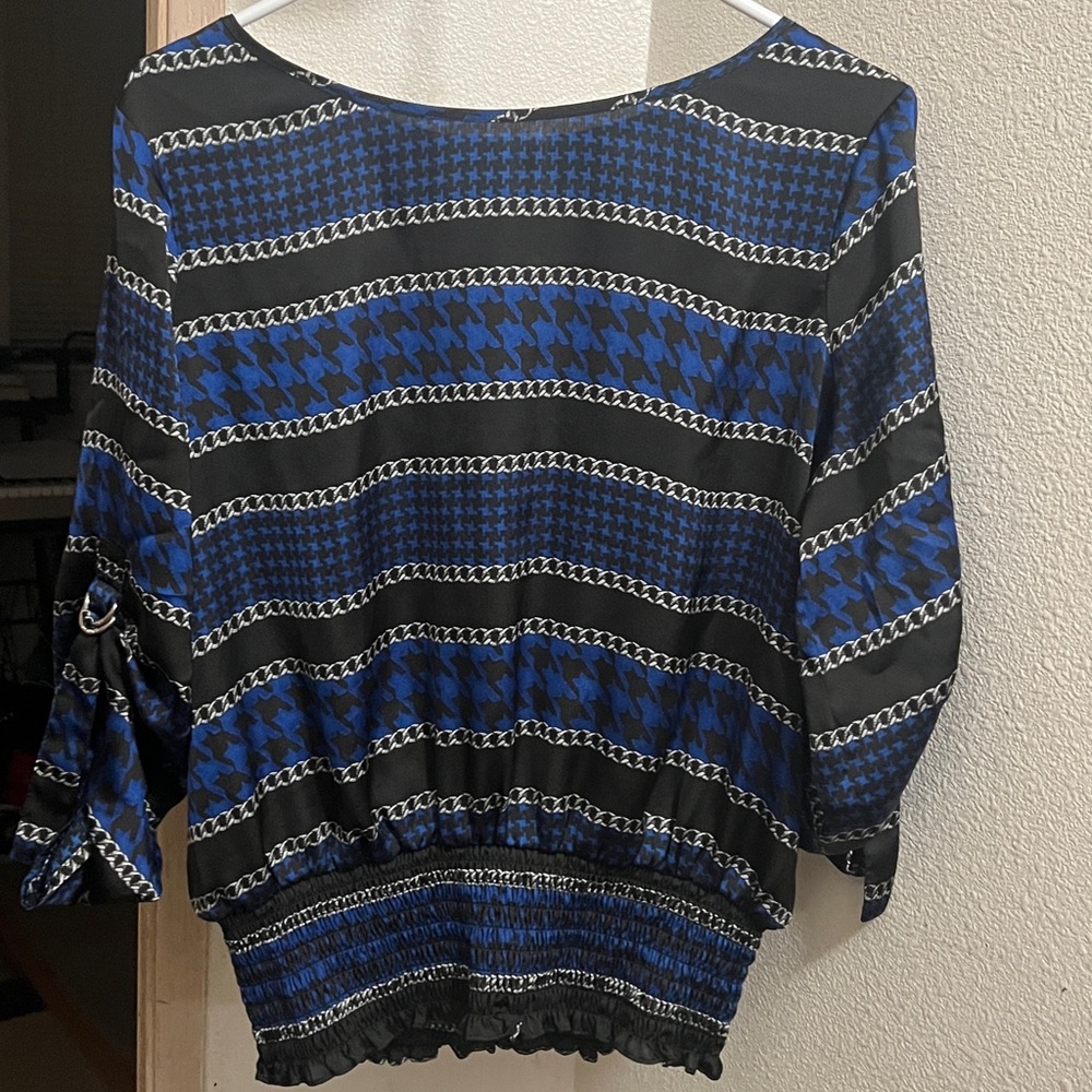 Michael Kors Houndstooth Patterned Top - image 1